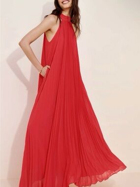 bhldn juliana high-neck side-slit stretch crepe maxi dress | Dresses | Bhldn High Neck Side Slit mididay
